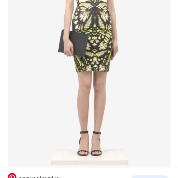 MCQ Alexander McQueen Butterfly Print dress in Green - Picture 5 of 8